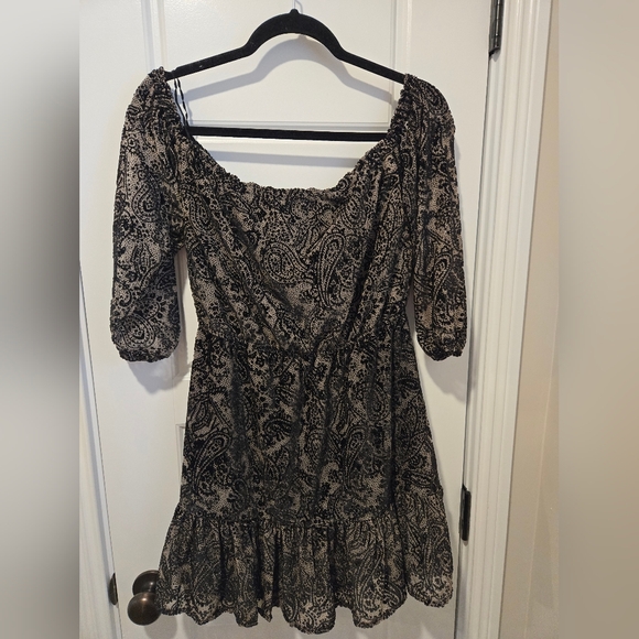 BB Dakota Westerly Burnout Velvet Dress Black Size Small - Picture 3 of 8